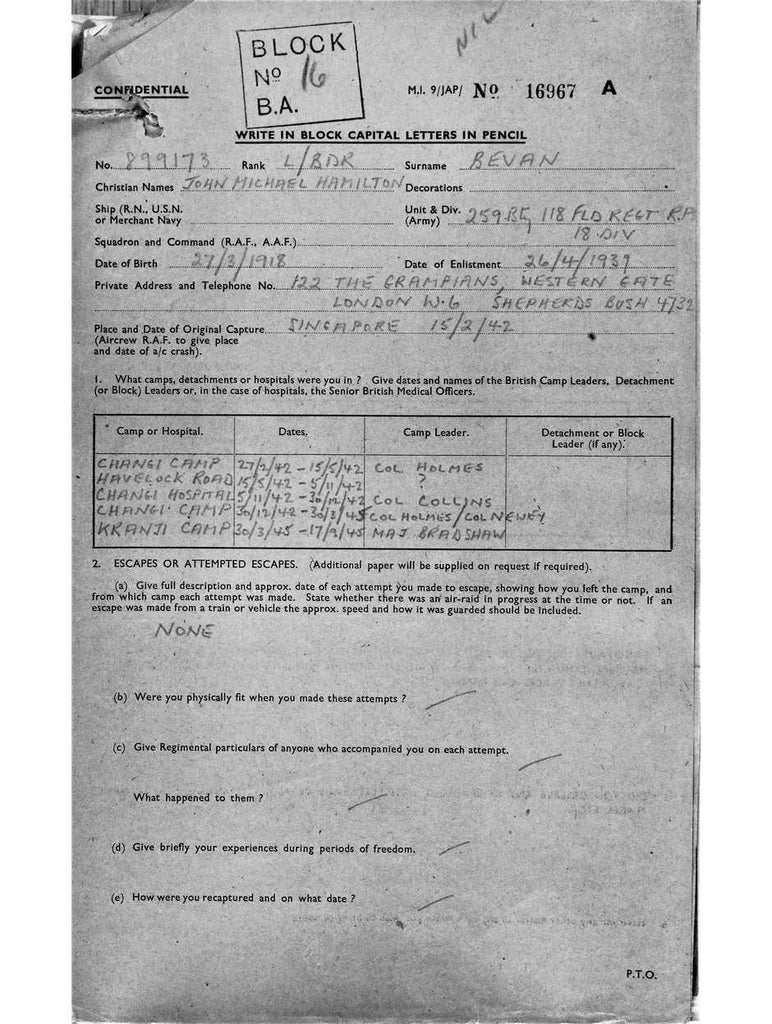 Bevan, John Michael Hamilton