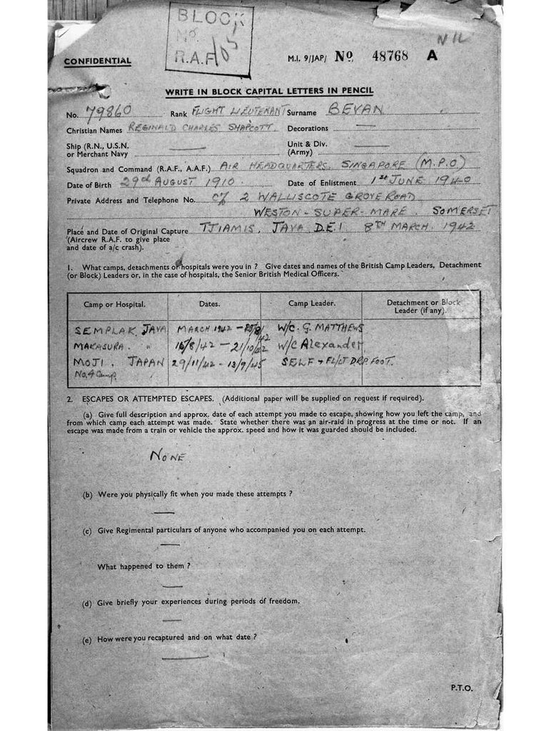 Bevan, Reginald Charles Shapcott