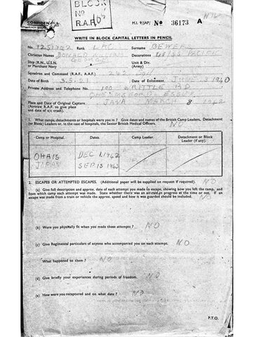 Bewers, Donald William George