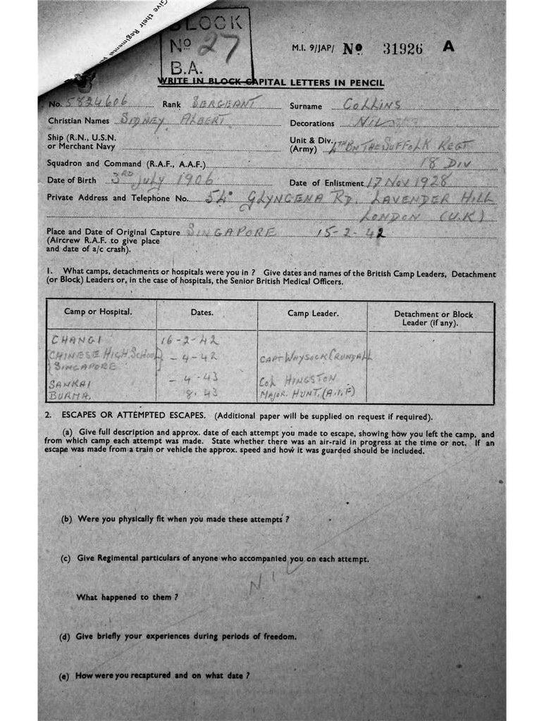 Collins, Sidney Albert