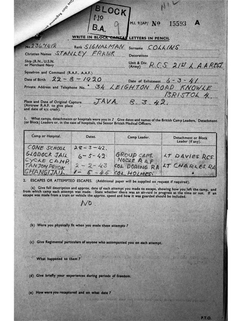 Collins, Stanley Frank