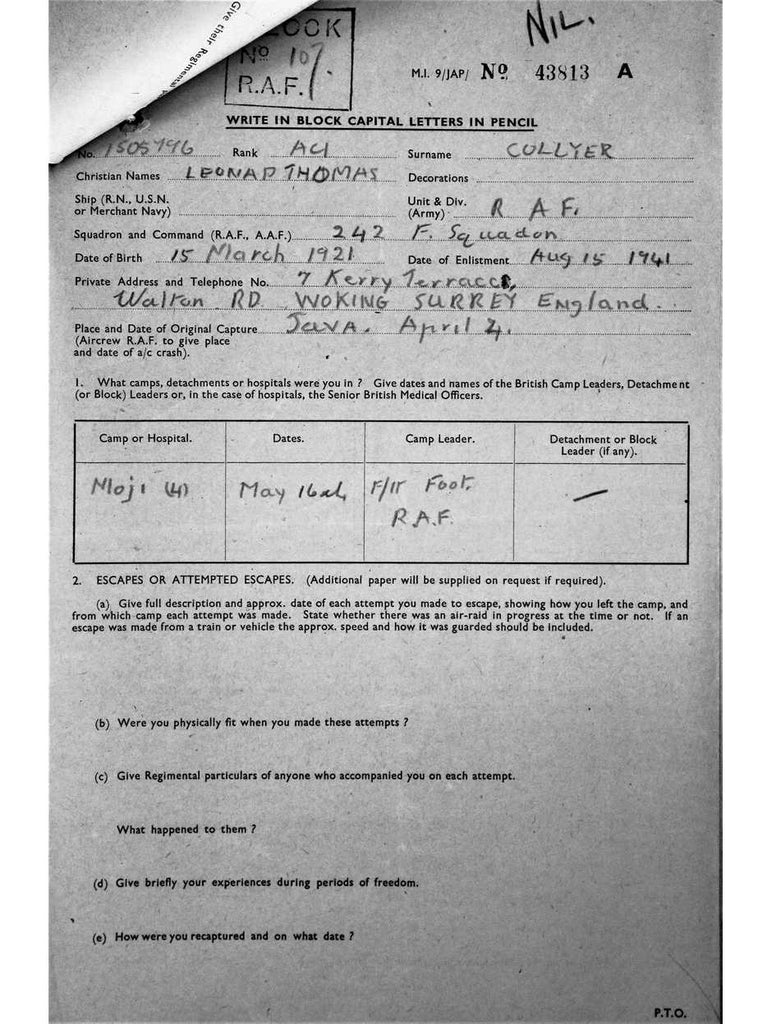 Collyer, Leonard Thomas