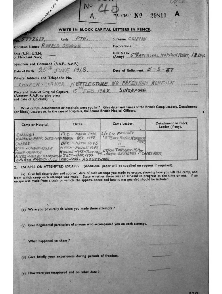 Colman, Ronald George