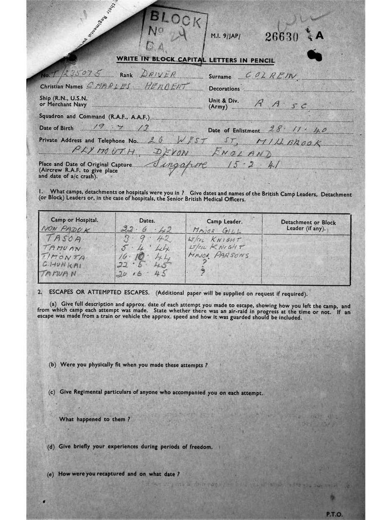 Colrein, Charles Herbert