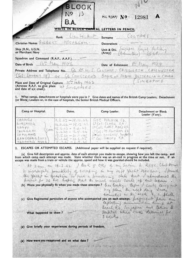 Coltart, Gilbert McCallum