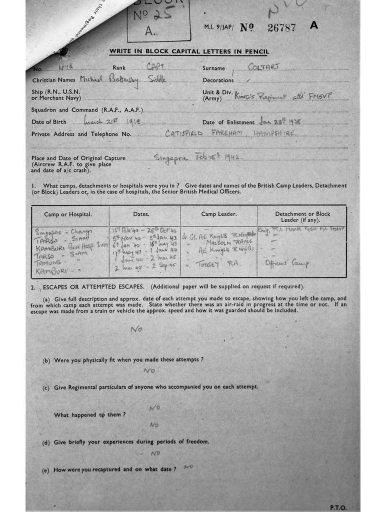 Coltart, Michael Battersby Siddle