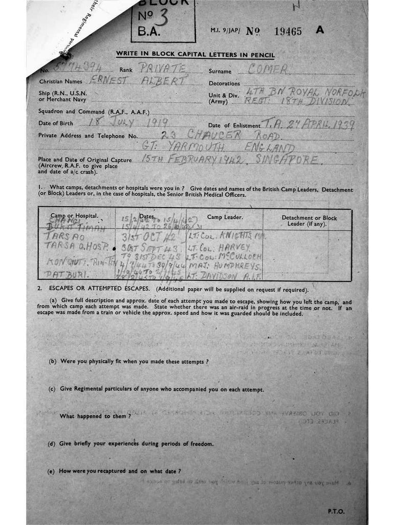 Comer, Ernest Albert