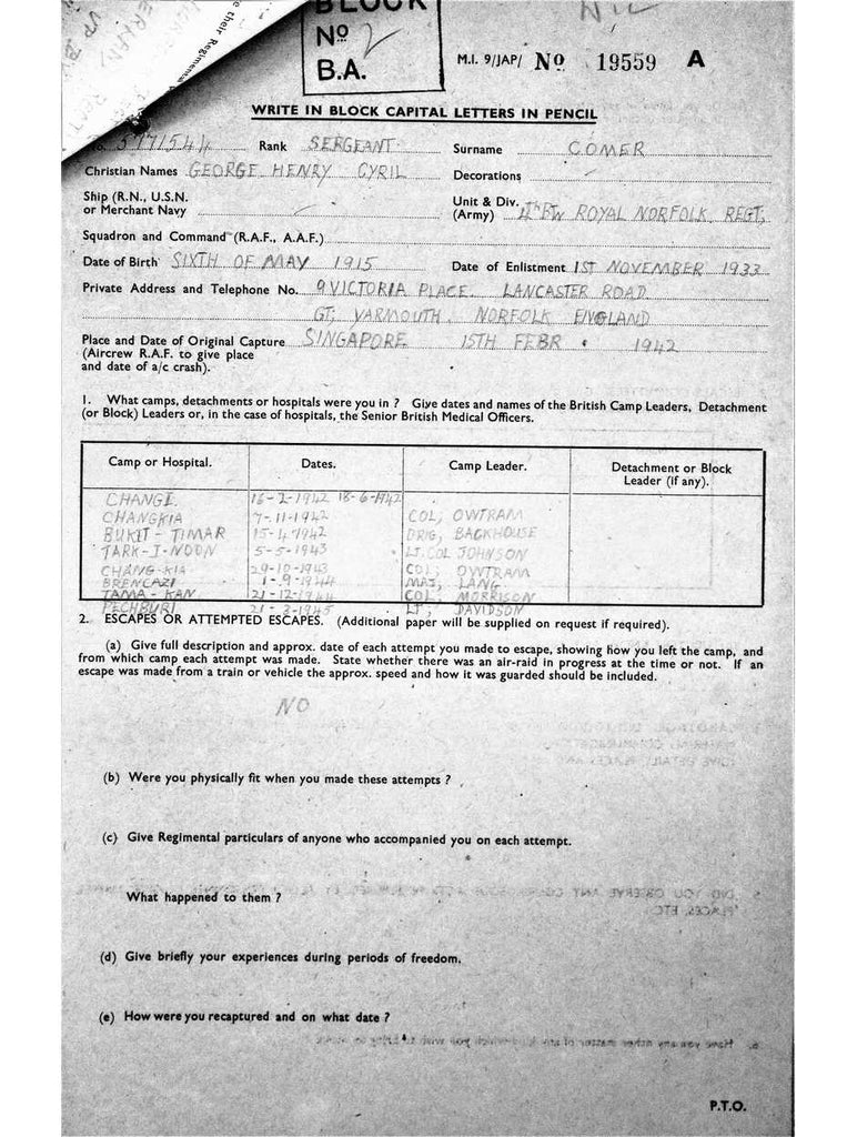 Comer, George Henry Cyril