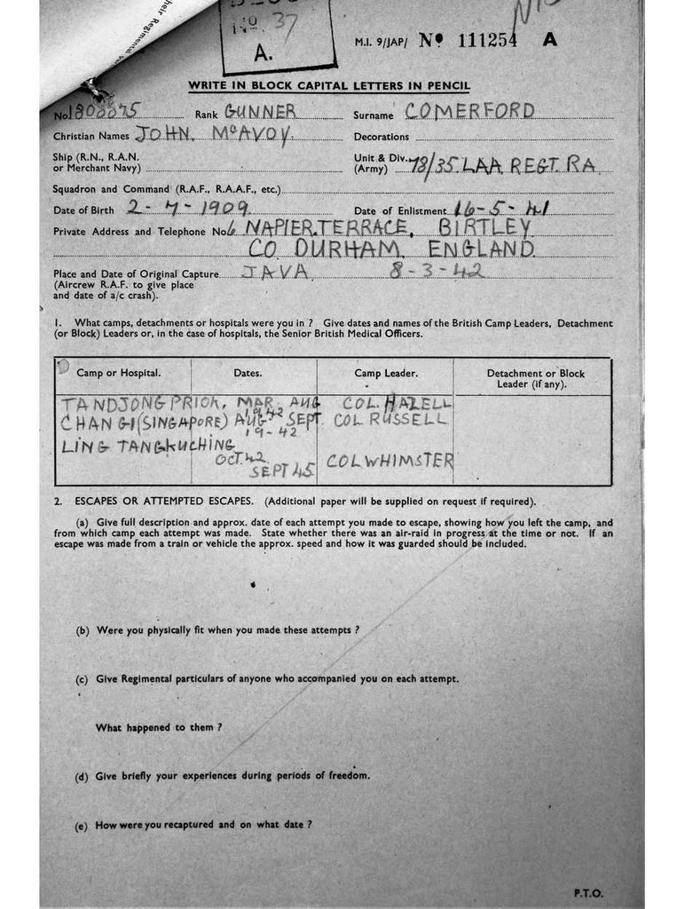 Comerford, John McAvoy