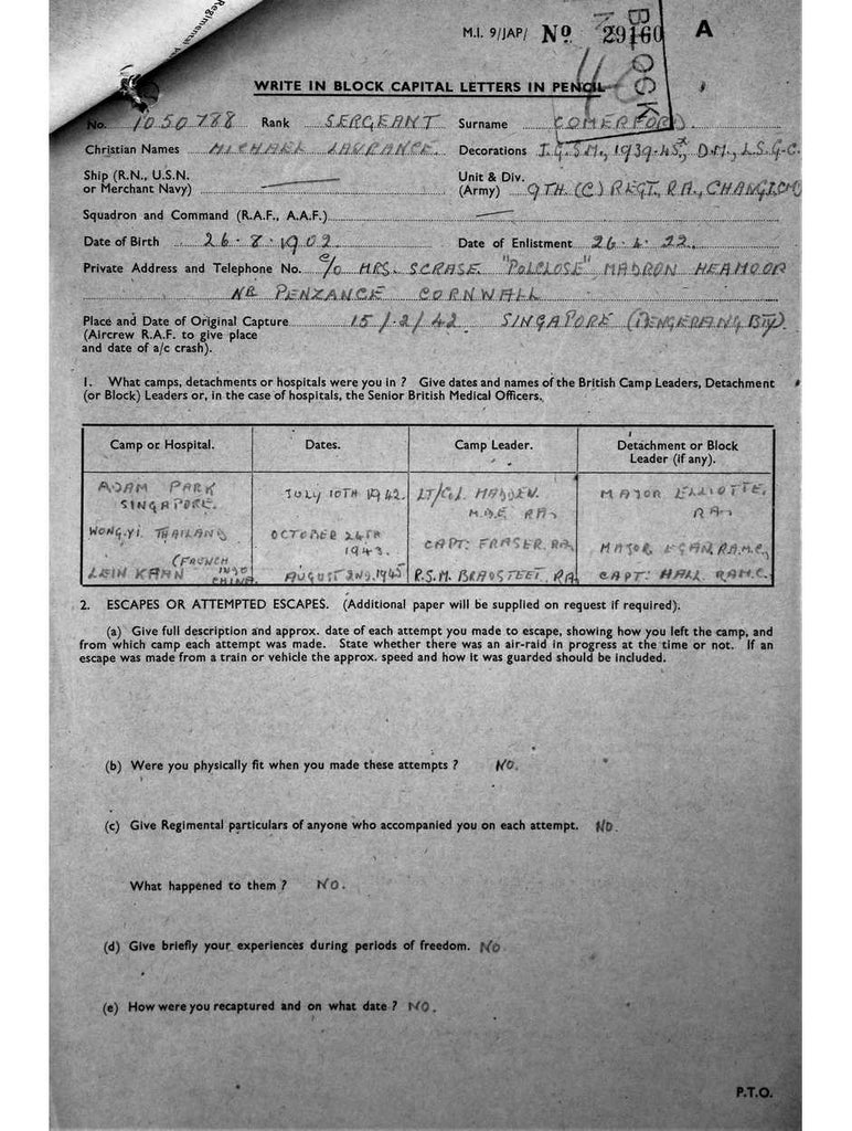 Comerford, Michael Lawrence