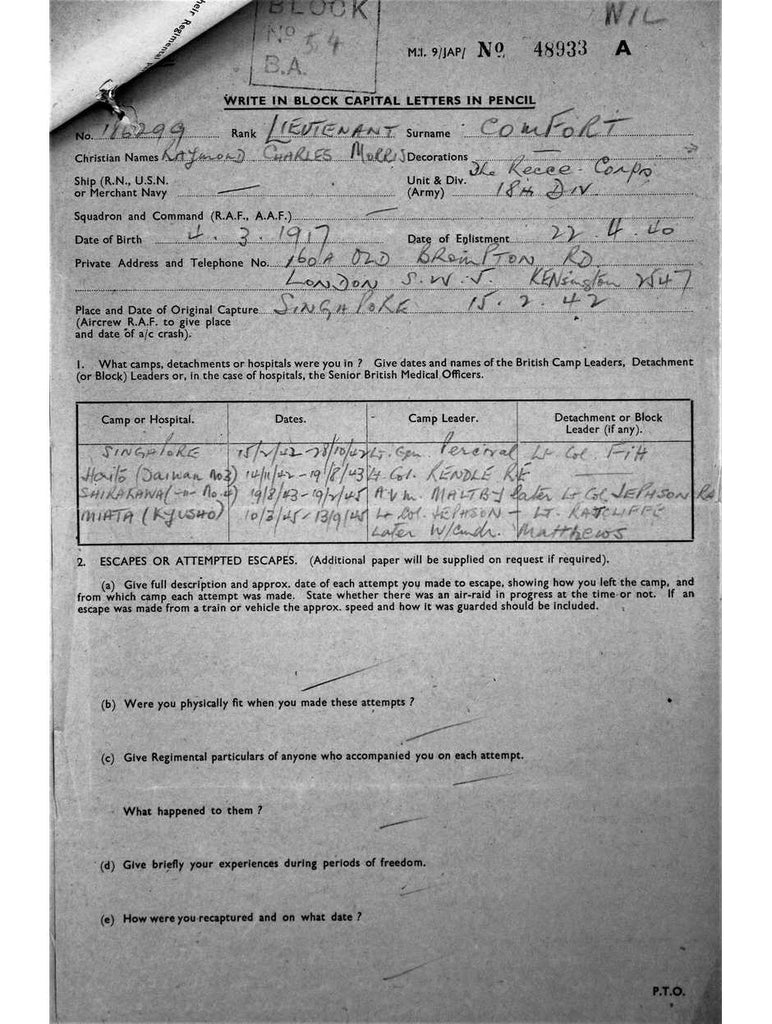 Comfort, Raymond Charles Morris