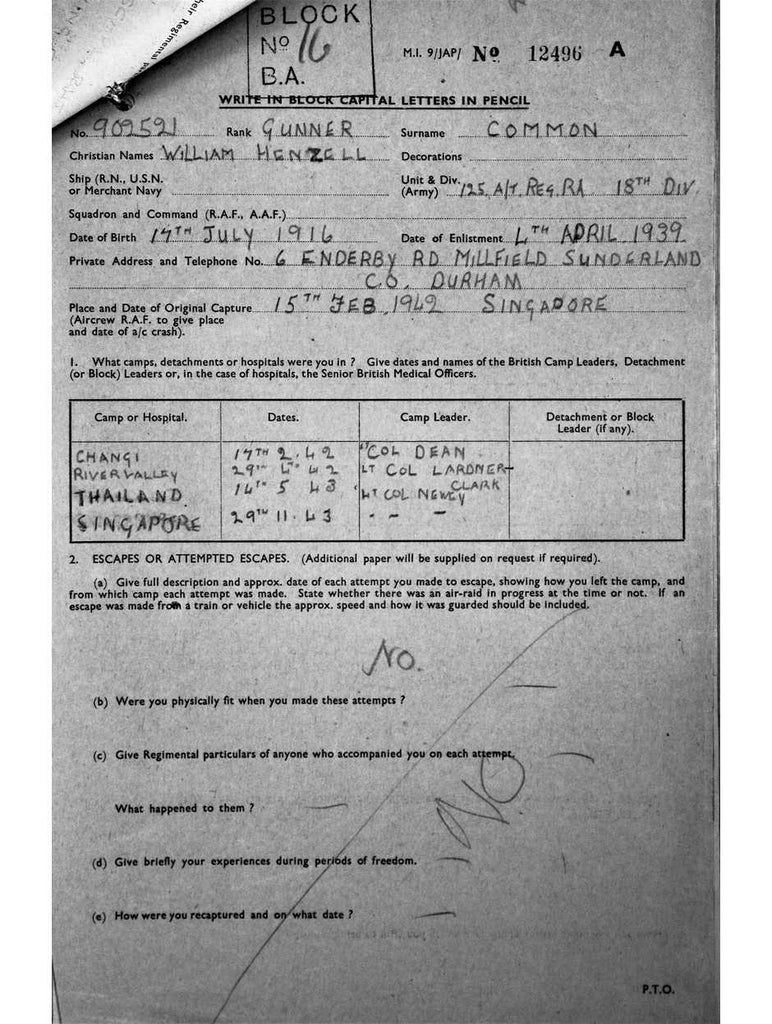 Common, William Henzell