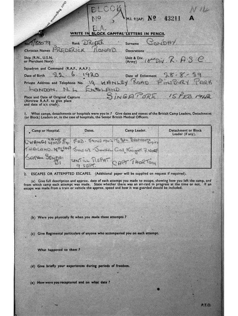 Conday, Frederick Ronald