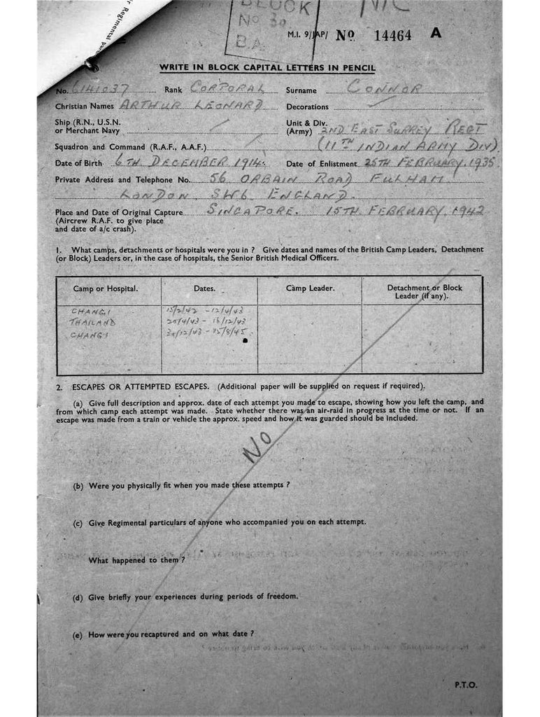 Connor, Arthur Leonard