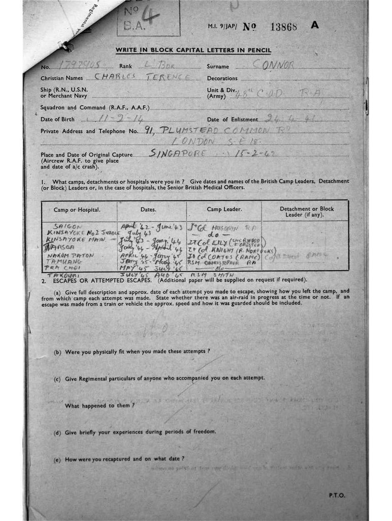 Connor, Charles Terence