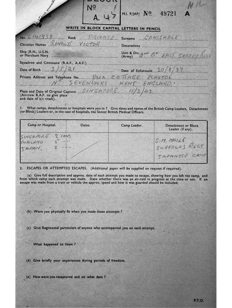 Constable, Ronald Victor