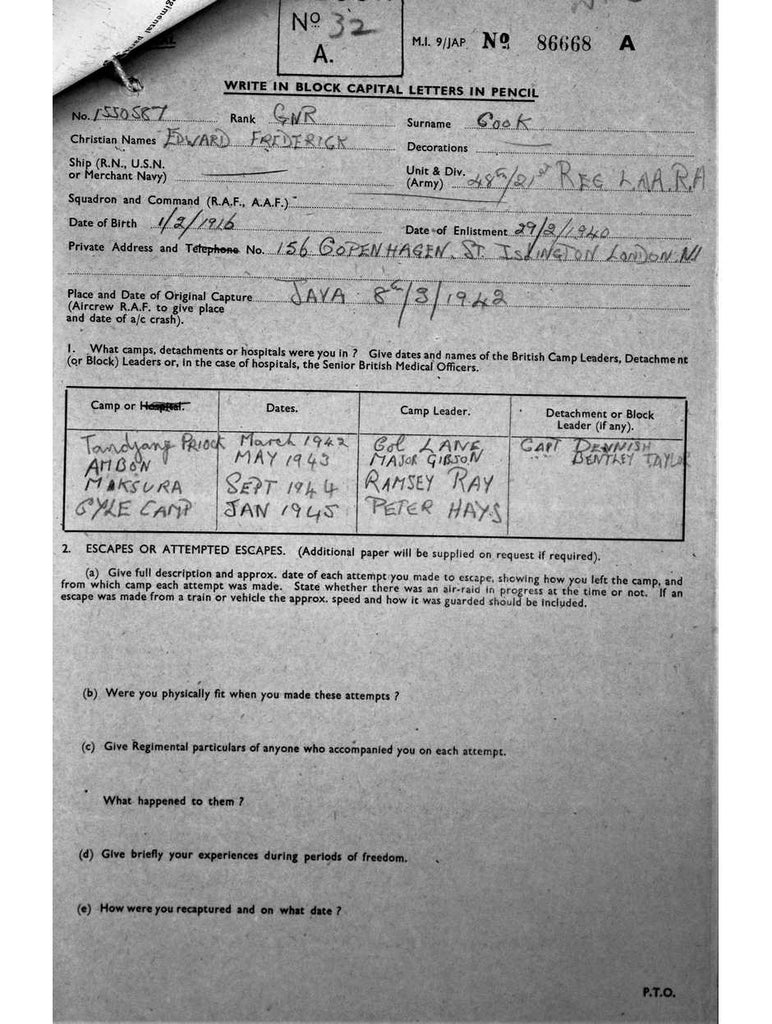 Cook, Edward Frederick