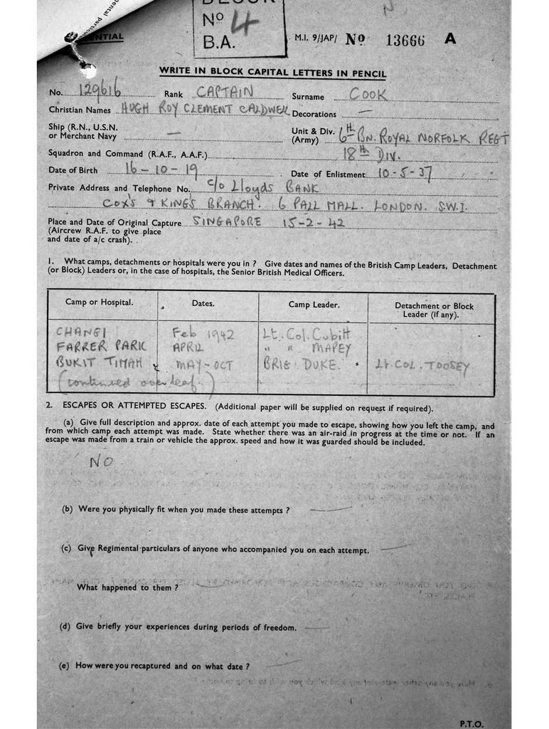 Cook, Hugh Roy Clement Caldwell