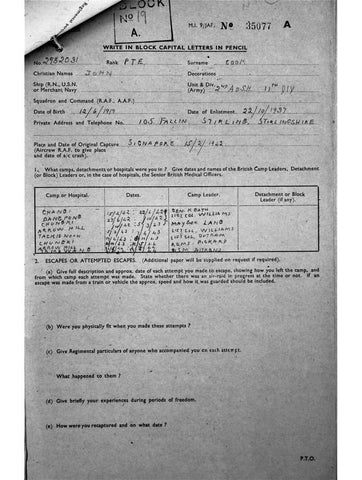 Cook, John DOB 12 6 19