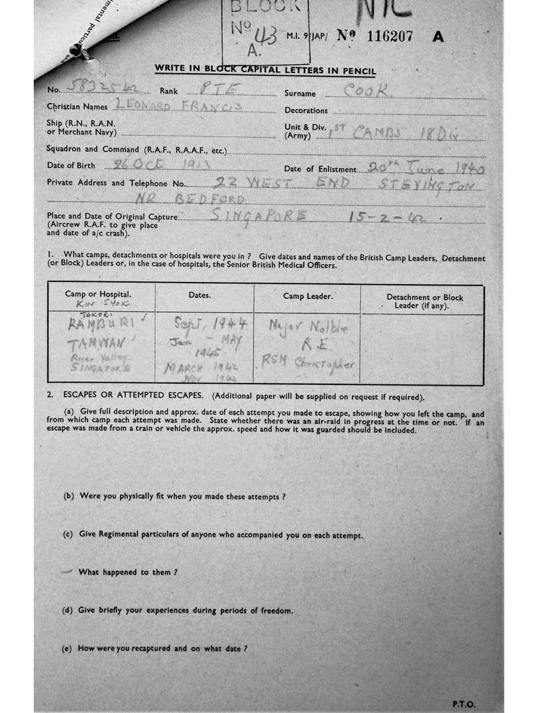 Cook, Leonard Francis