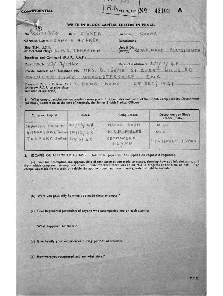 Coomb, Francis Alfred