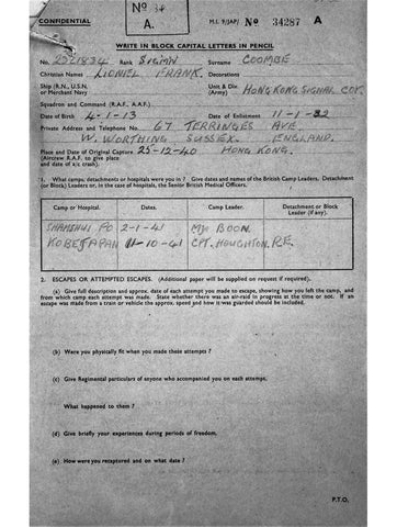 Coombe, Lionel Frank