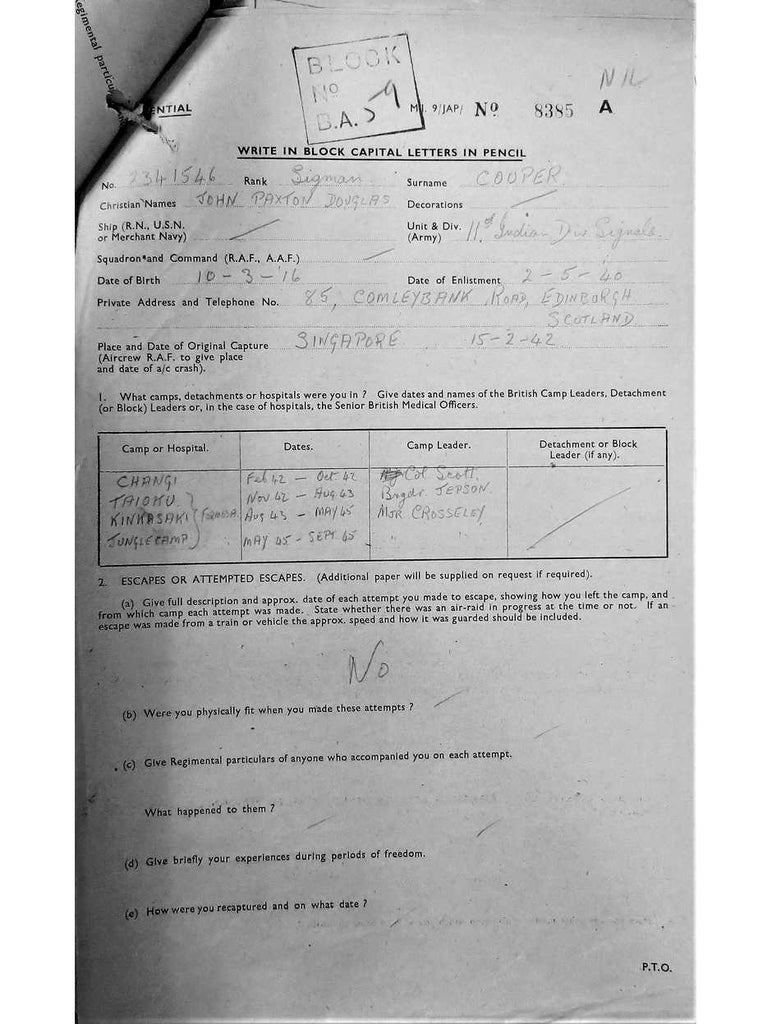 Cooper, John Paxton Douglas