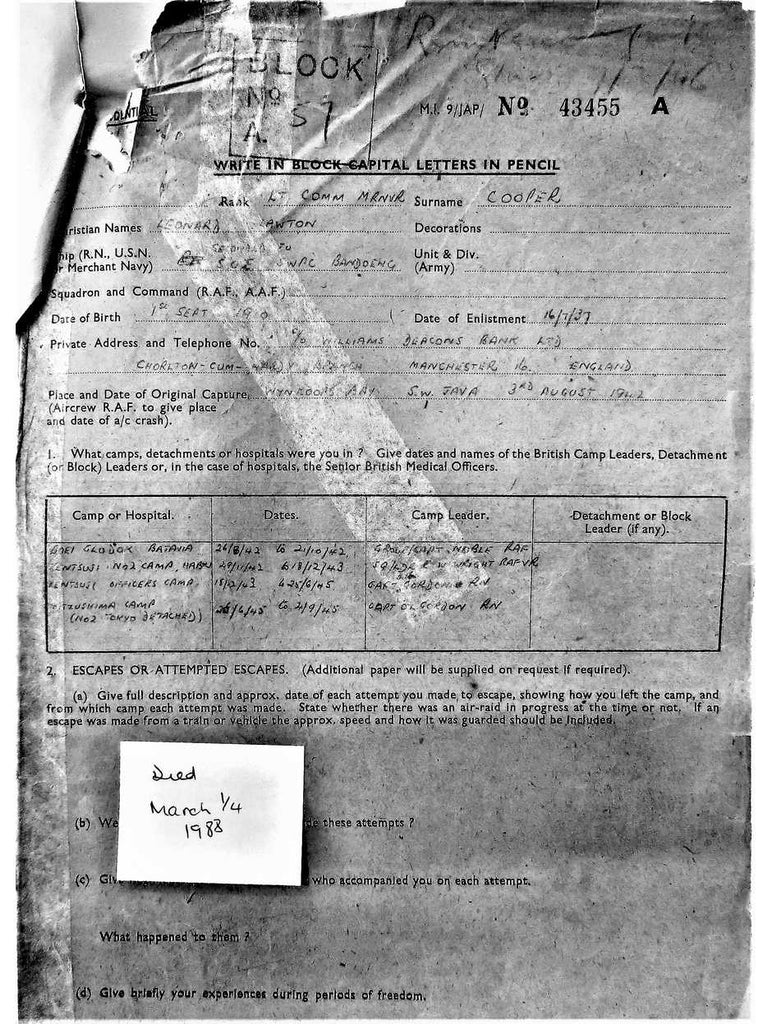 Cooper, Leonard Lawton