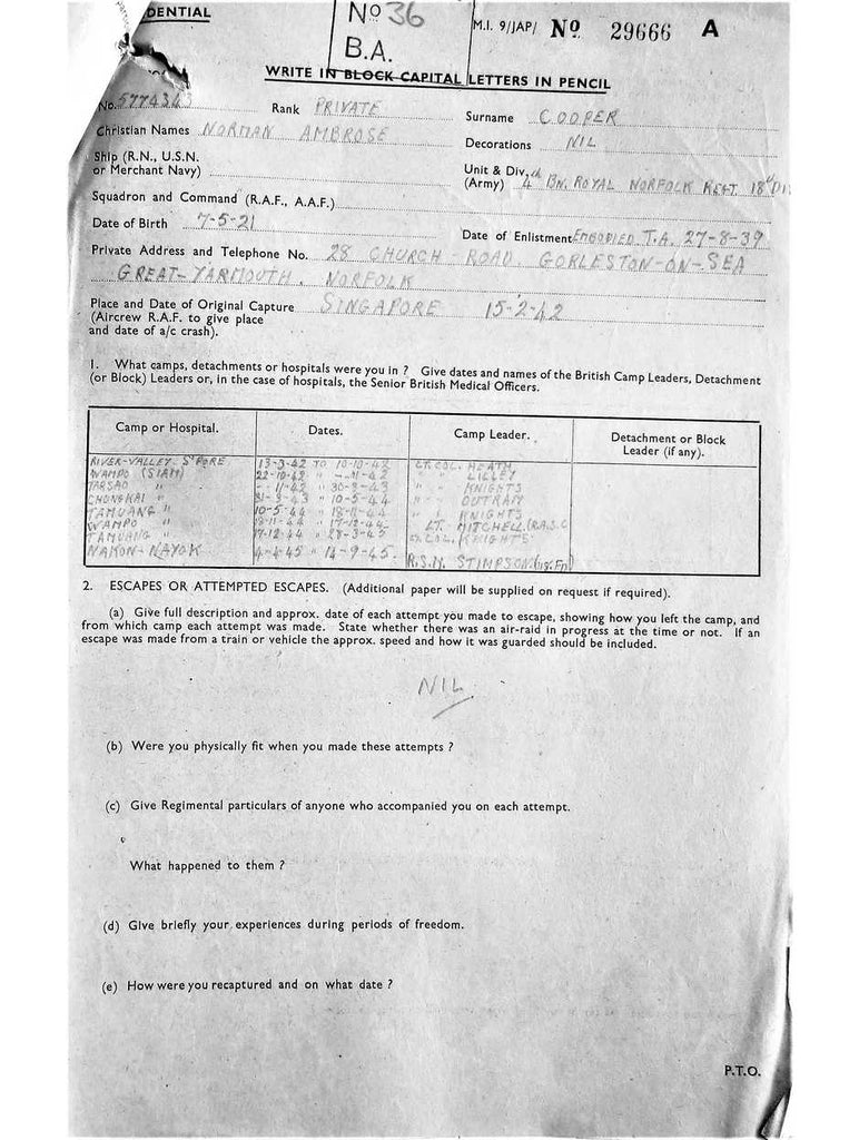 Cooper, Norman Ambrose