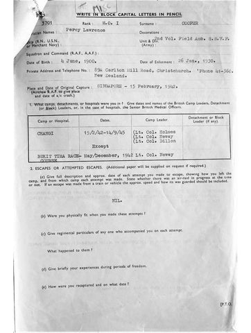 Cooper, Percy Lawrence