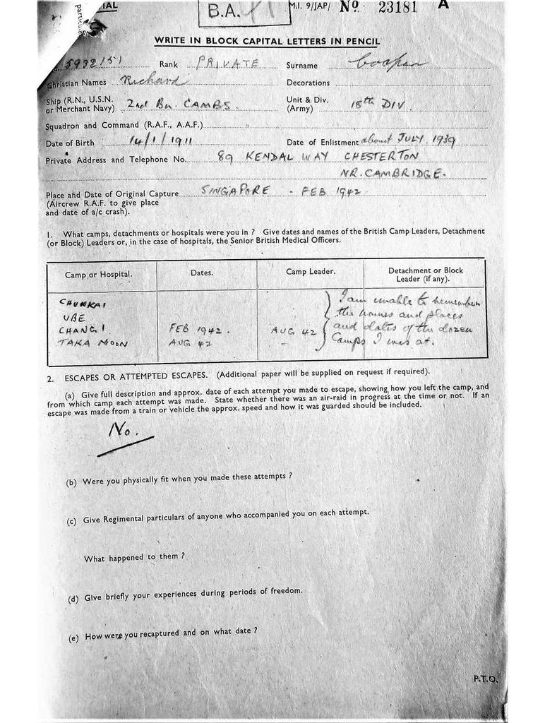 Cooper, Richard DOB 14 1 11