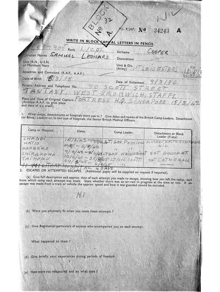 Cooper, Samuel Leonard