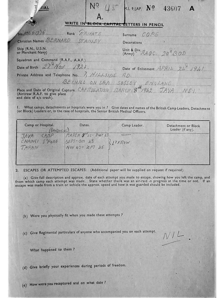 Cope, Bernard Stanley