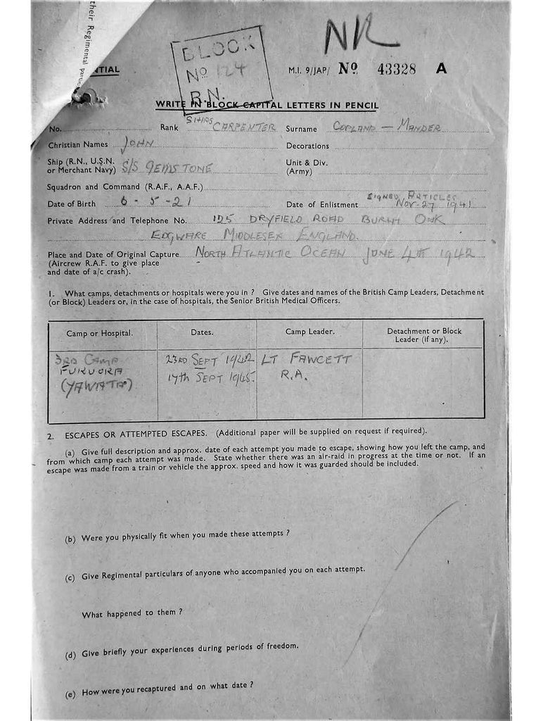 Copeland-Mander, John