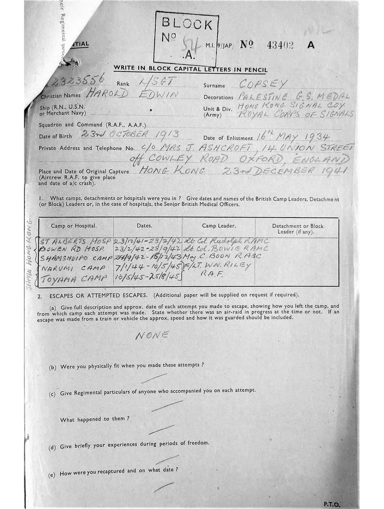 Copsey, Harold Edwin