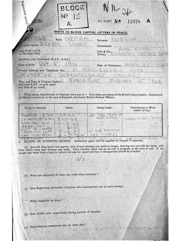 Copson, George Sidney