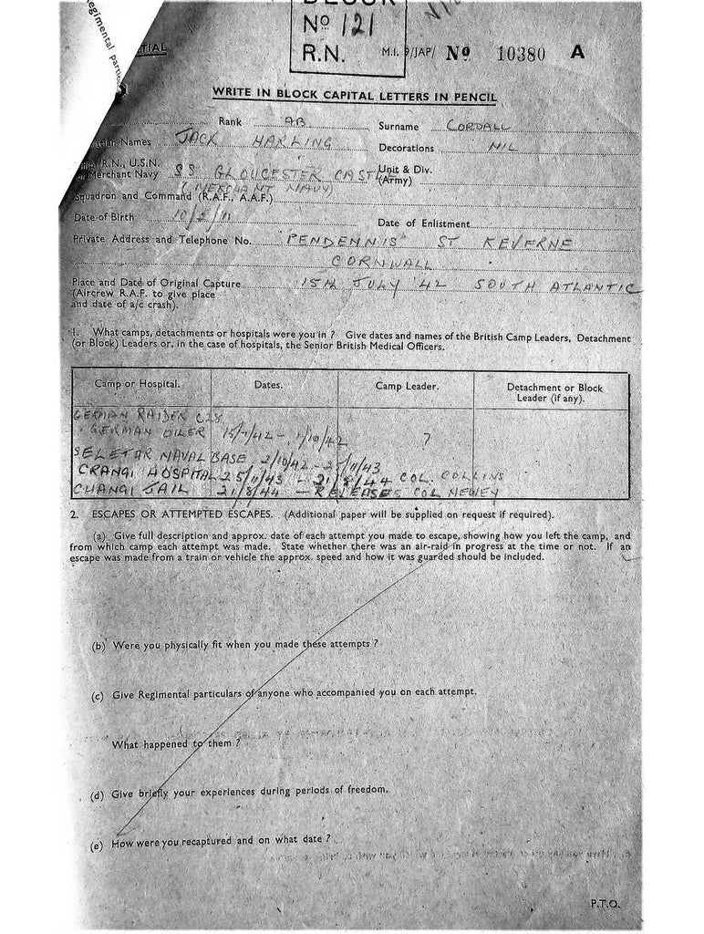 Cordall, Jack Harling