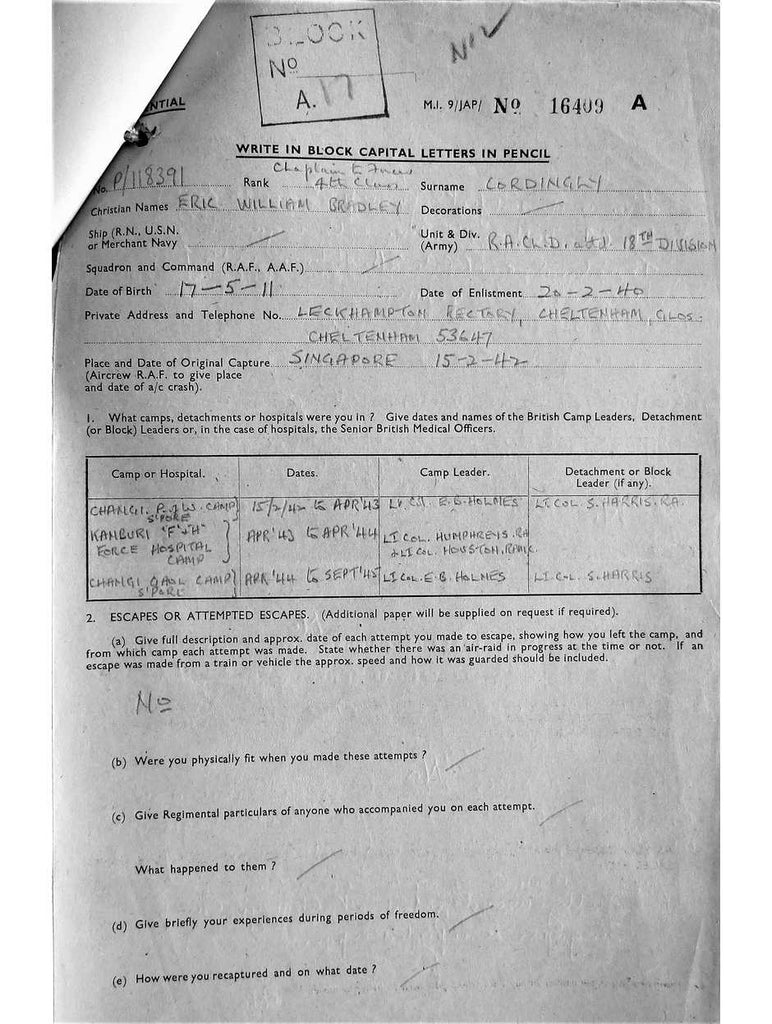 Cordingly, Eric William Bradley