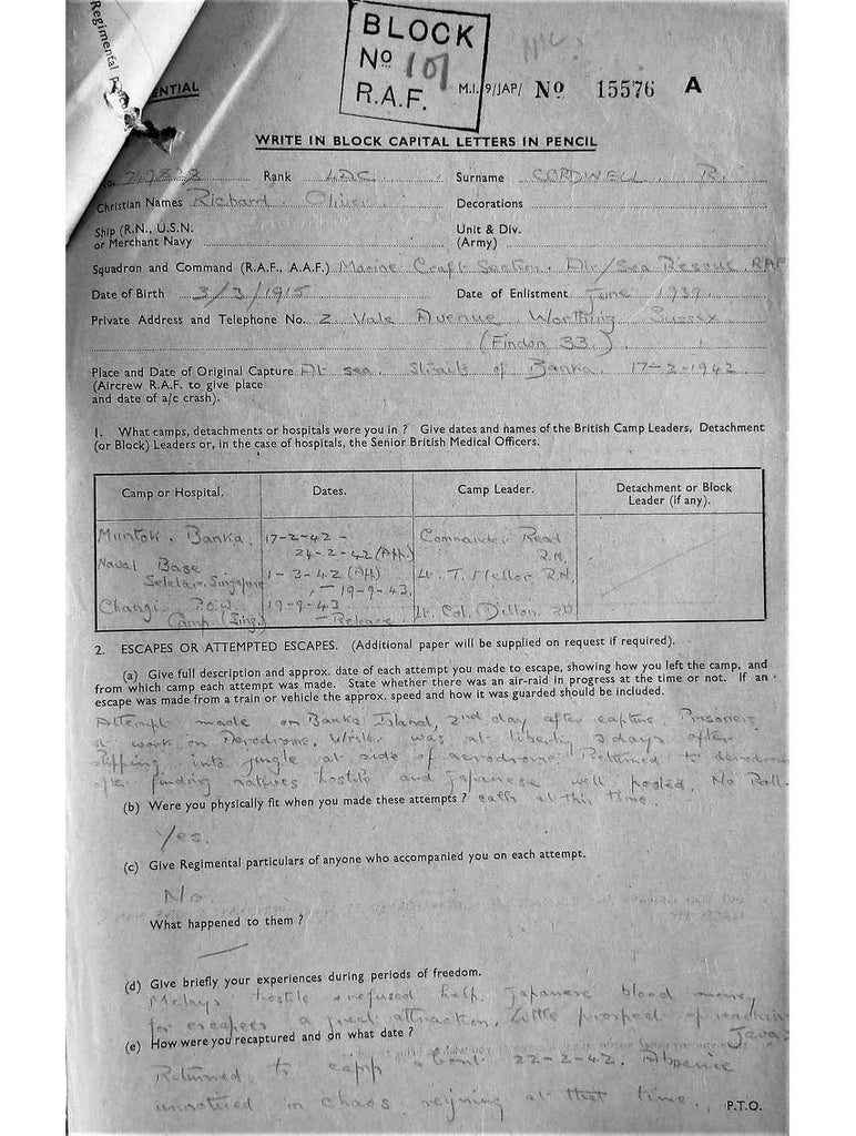 Cordwell, Richard Clive