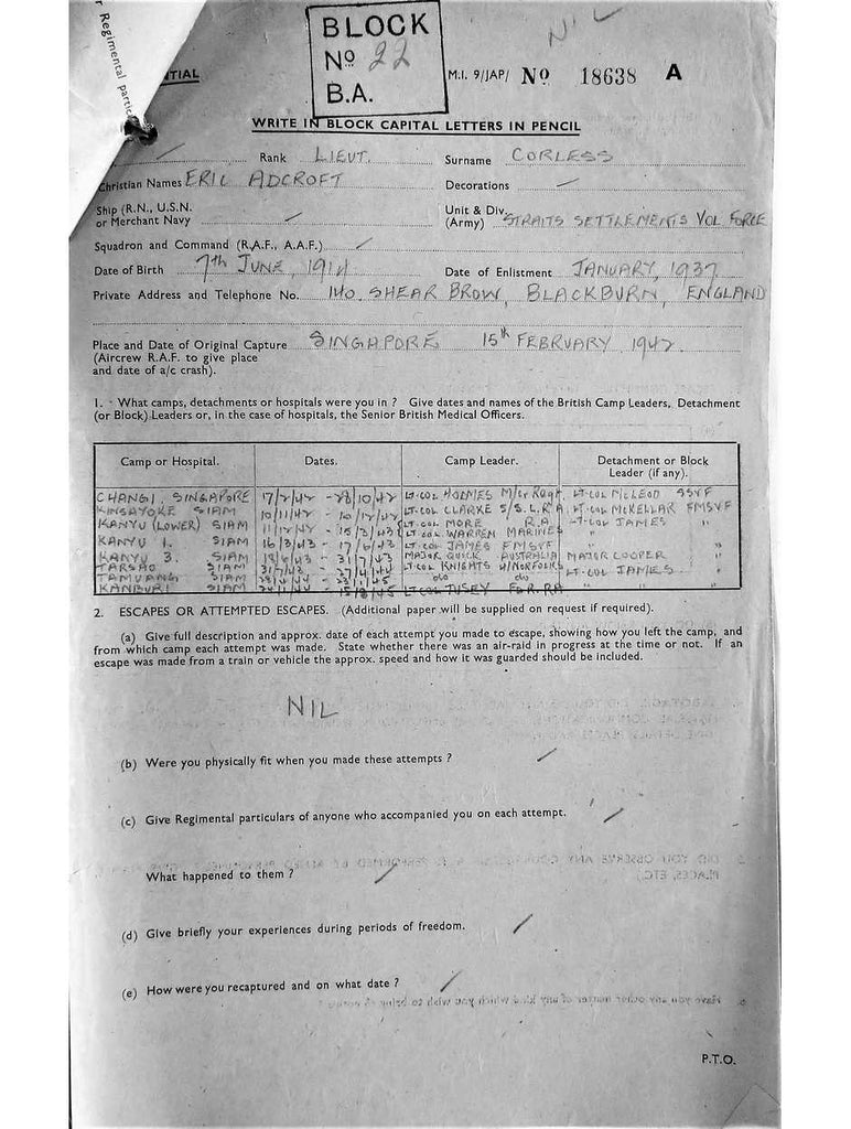 Corless, Eric Adcroft