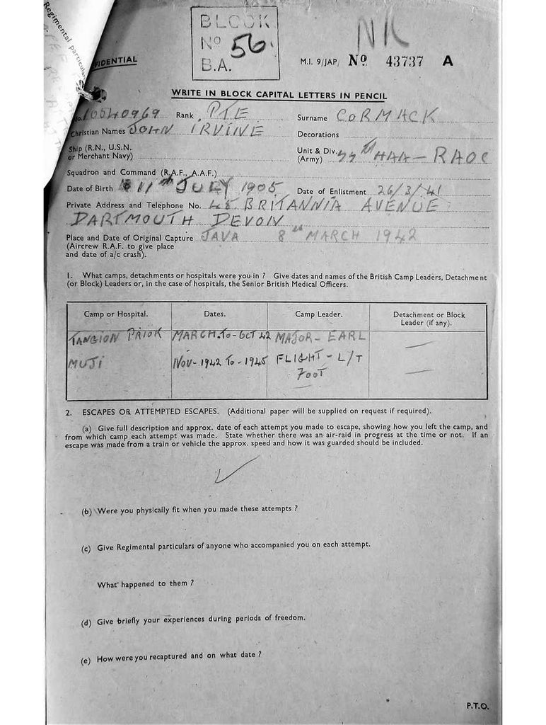 Cormack, John Irvine