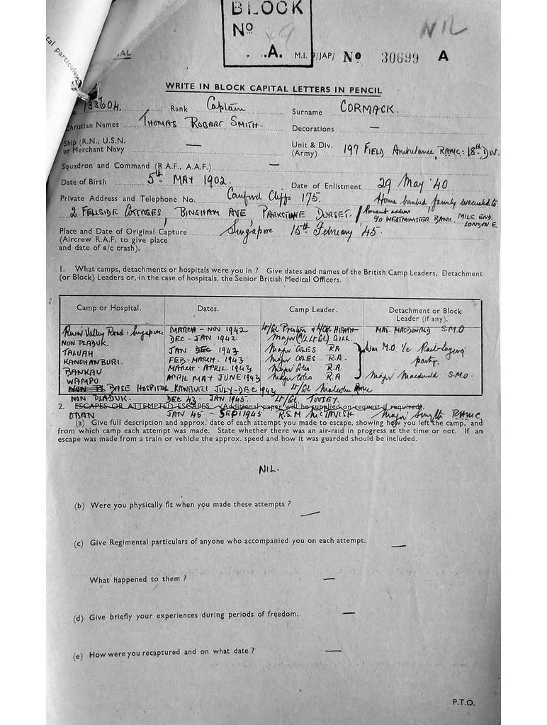 Cormack, Thomas Robart Smith