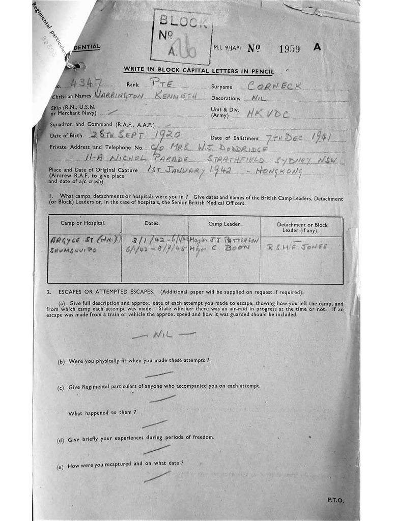 Corneck, Warrington Kenneth