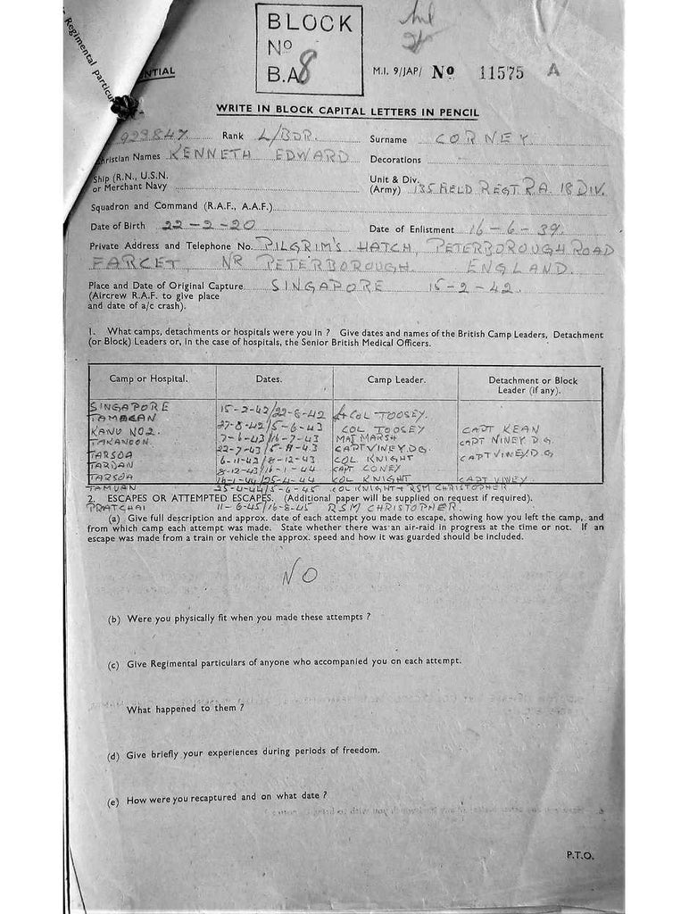 Corney, Kenneth Edward