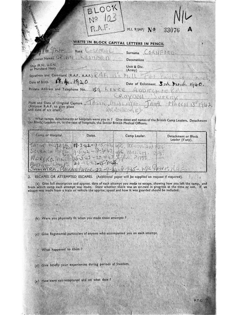 Cornford, Brian Leonard