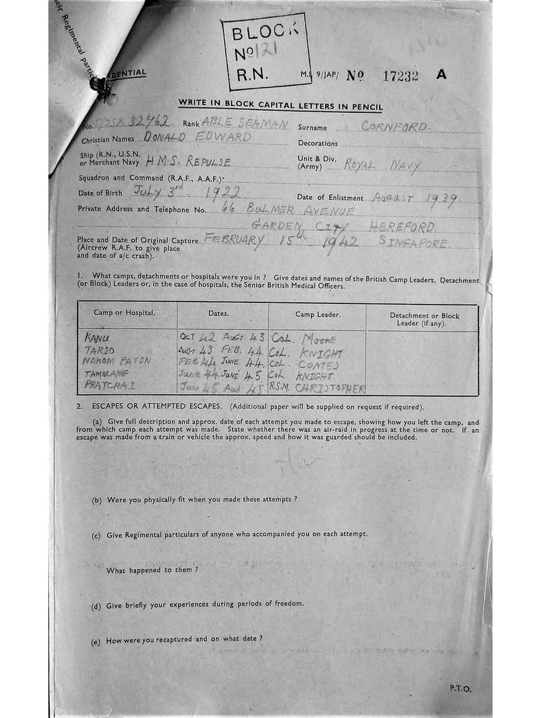 Cornford, Donald Edward