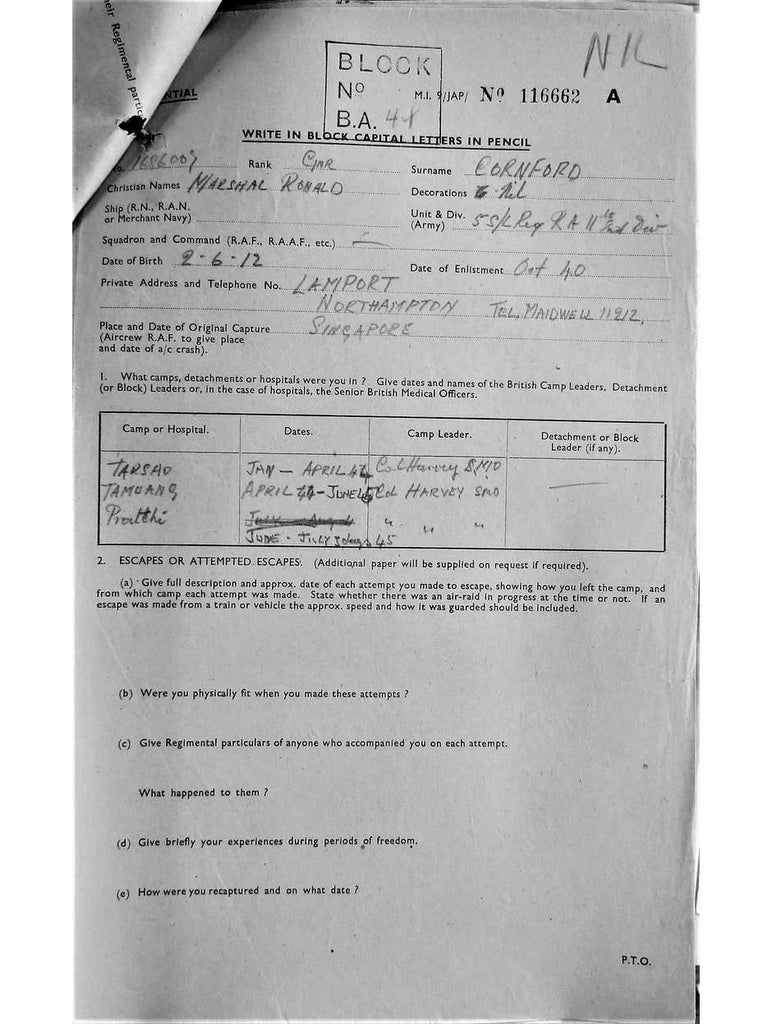 Cornford, Marshall Ronald