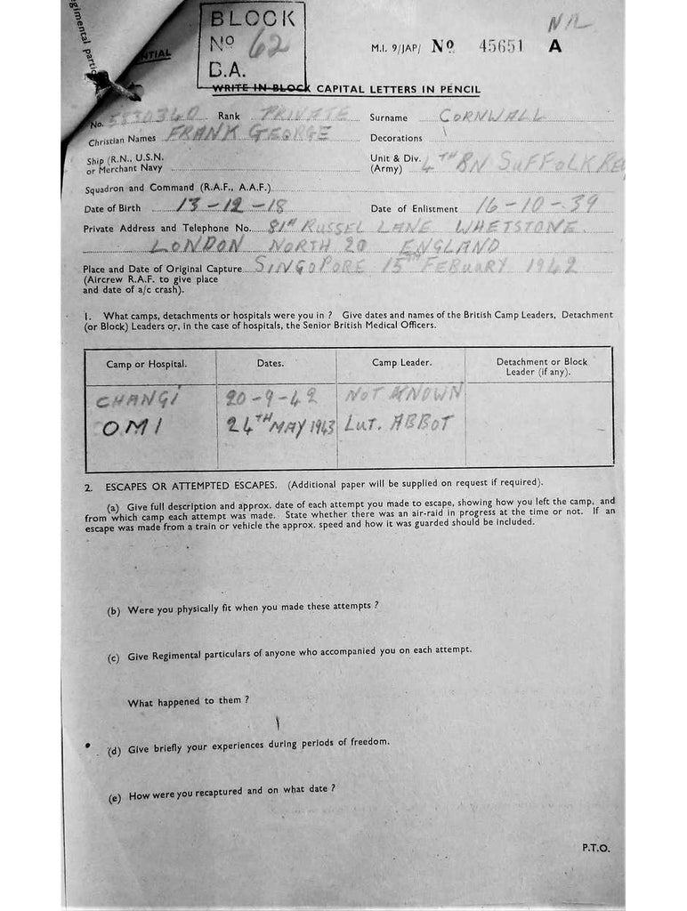 Cornwall, Frank George