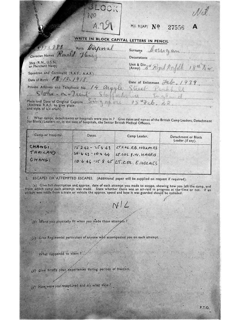 Corrigan, Ronald Henry