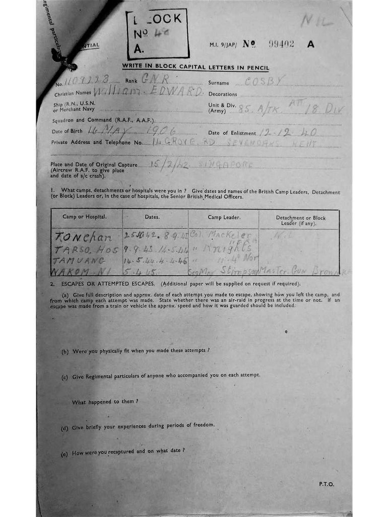 Cosby, William Edward